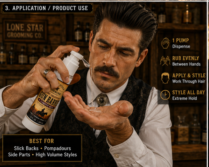 Gun Barrel Liquid Hair Gel