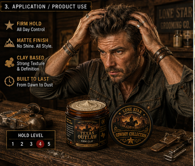 Cowboy TEXAS OUTLAW Firm CLAY